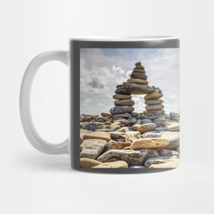 Rock Cairns, Amroth, Wales Mug